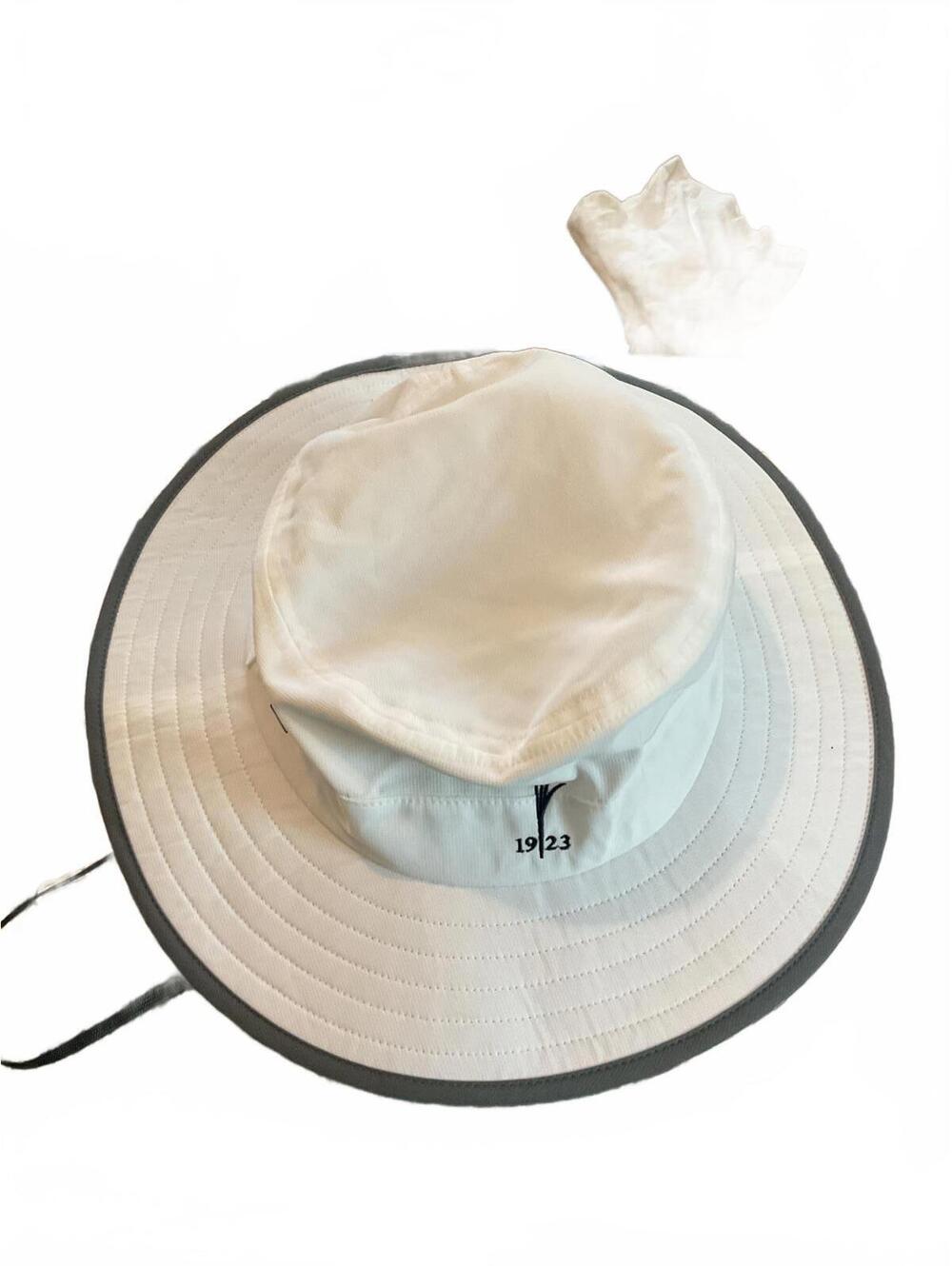 Richardson Sun Protection Hat - White with Gray Brim